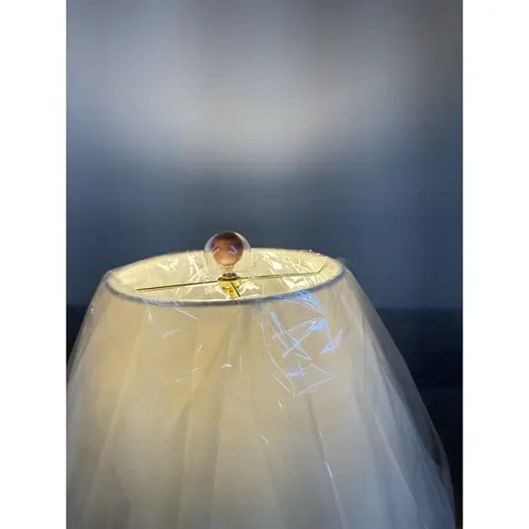 Ralph Lauren Green Pineapple Lamp 26” Shade Ceramic & Wood Base~New with Tag - Picture 8 of 12